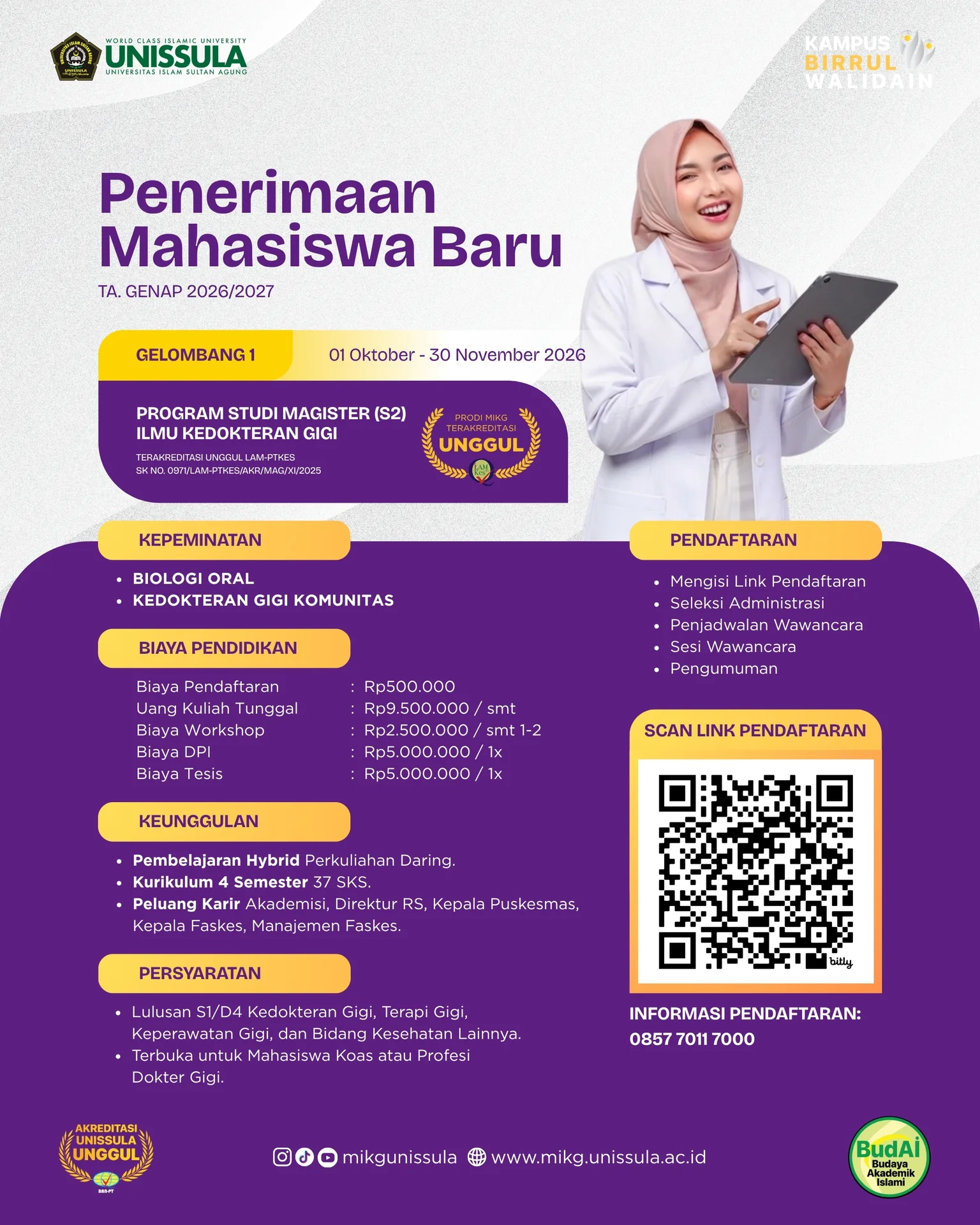 Flyer Penerimaan Magister Ilmu Kedokteran Gigi